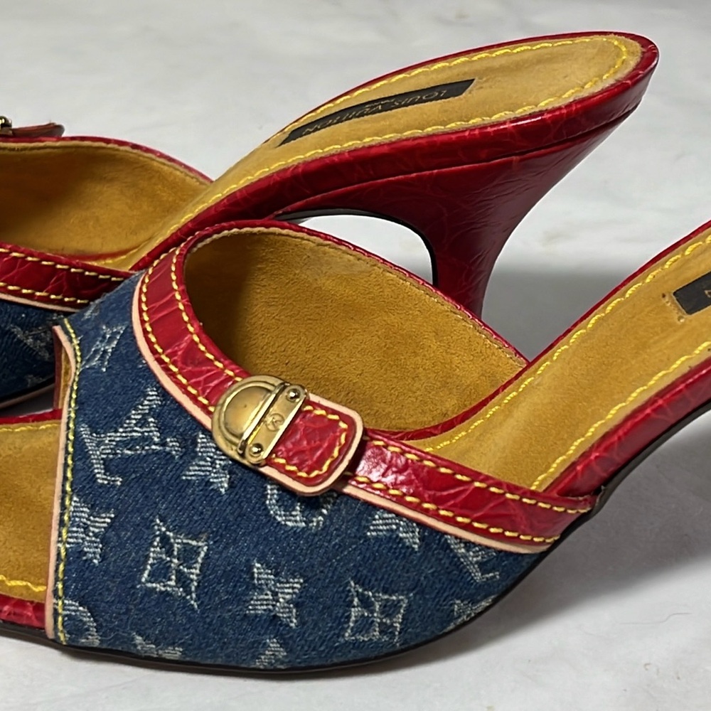 COPY - Louis Vuitton Red and Blue Heels